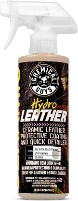 Picture of Chemical Guys HydroLeather Ceramic Leather Coating for Interiors, 16 oz | Ceramic coating shields leather seats, furniture and boots, adding a protective layer that helps repel spills