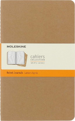Picture of Moleskine Cahier Journal, Soft Cover, Large (5" x 8.25") Ruled/Lined, Black, 80 Pages (Set of 3) The Forest Stewardship Council