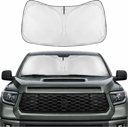 Picture of Motor Trend Windshield Sun Shade for Toyota Tundra - Tundra Accessories 2007-2021 - Custom Fit Sun Shade for Car Windshield - Automotive Toyota Truck Window Sunshade Cover for Interior Protection