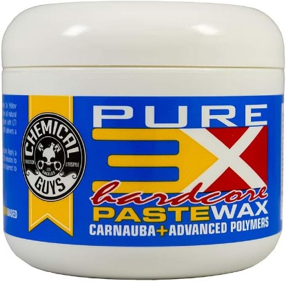 Picture of Chemical Guys XXX Hardcore Carnauba Paste Wax, Deep Wet Warm Gloss, 8 oz | Hand-rubbed formula for enthusiasts chasing maximum depth on show cars; layers over sealant and lasts weeks between coats