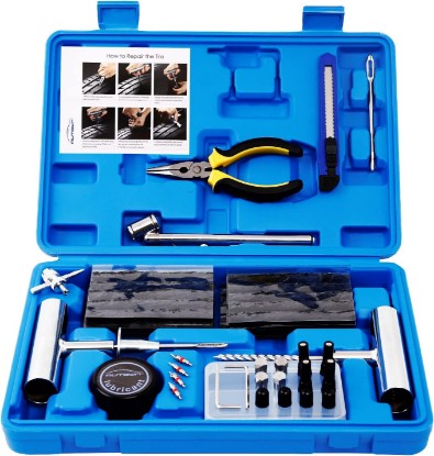 Picture of AUTOWN Flat Tire Repair Kit 68pcs, Heavy Duty Tire Plug Kit to Fix Puncture | Universal Tire Plug Patch Tool Set with Case for Car, Truck, Motorcycle, ATV, RV, SUV, Tractor, Trailer Emergency Repair