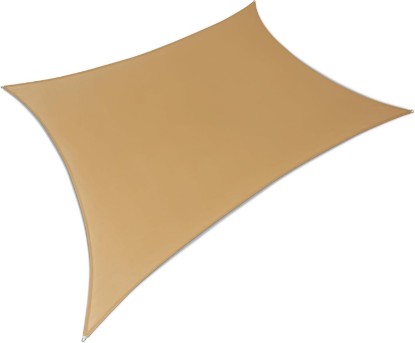 Picture of Amazon Basics Outdoor Patio Sun Shade Sail with UV Block, Blocks Harmful UV Rays, Stainless Steel D-Rings for Secure Installation and Stability, Provides Ample Shade, 10' x 13' ft, Sand
