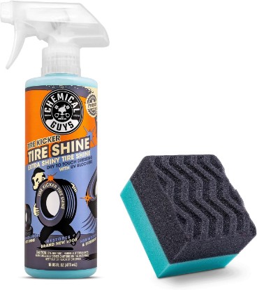 Picture of Chemical Guys Tire Kicker Extra Glossy Tire Shine Spray, Dry Touch, 16 oz | Sprayable dressing revives a deep wet look on tires, trim and bumpers, dries to the touch with no greasy sling