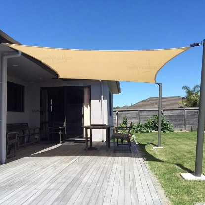 Picture of SUNNY GUARD 10' x 13' Rectangle Shade Sail 95% UV Block Outdoor Canopy | Sun shade sail canopy for backyard, patio, garden, deck, pergola with UV protection and cooling shade, customizable