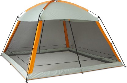 صورة Amazon Basics Screened Canopy Tent, 12 x 12 ft with Zippered Enclosure, UPF50+ Sun Protection, Bug-Free Outdoor Shelter for Camping, Parties and Events