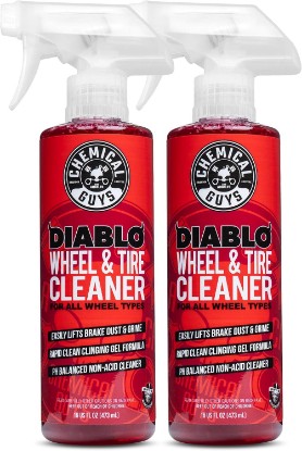Picture of Chemical Guys Diablo Brake Dust & Wheel Cleaner Spray for Rims, 2 x 16 oz | pH-balanced spray lifts brake dust and road grime from wheels, rims and tires, safe on all wheel finishes