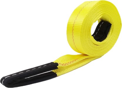 Picture of KJE Tow Strap with Reinforced Loops 2in x 30ft Vehicle Recovery Rope 10,000 lbs Pound Capacity Recovery Strap