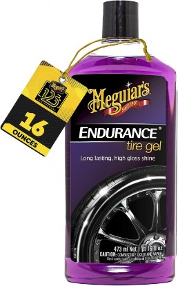 Picture of Meguiar’s Endurance Tire Gel - Tire Shine Gel, Premium Car Tire Shine For A Lasting Glossy Finish; Apply To Tires Cars, Trucks & Suvs To Keep Tires Looking Deep Black And Clean -16 Oz
