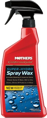 Picture of Mothers California Gold Super-Hydro Spray Wax, 24 oz. (05724) | Just Waxed Brilliance & Beading, Cleans, Shines & Protects in 1-Step, Use Dry or Wet, Drying Aid, Existing Wax or Coating