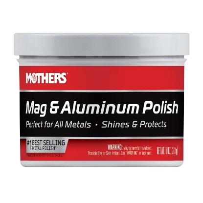 Picture of Mothers Mag & Aluminum Polish, 10 oz. (05101) | Brilliant Shine, All Uncoated & Unplated Metals Including Aluminum, Stainless Steel Trim and Exhaust Tips, Brass & More