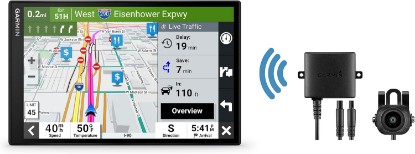صورة Garmin DriveSmart 86 8-inch Bright Crip Glass Screen Car GPS Navigator (010-02471-00) Bundle with BC 30 Wireless Backup Camera (Renewed)
