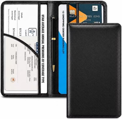 Picture of CoBak Car Registration and Insurance Holder | Vehicle Glove Box Organizer, Auto Truck Compartment Document Case with Magnetic Closure for Insurance & Driver License