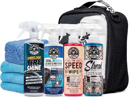 Picture of Chemical Guys Exterior Express Car Wash Kit, Soap & Cleaner, On the Go | Fits in a trunk or under the sink for apartment and dorm dwellers with no driveway, quick touch-ups between details