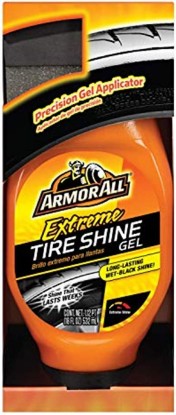 Picture of Armor All Extreme Tire Shine Gel, Long Lasting Black Tire Shine, 18 Fl Oz | Car Tire Cleaner, Preserve Tire Color and Shine, Prevent Ozone Degradation, Lasts for Weeks