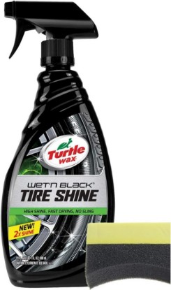 Picture of Turtle Wax Wet n' Black Tire Shine (23 oz) Bundle with 1 Applicator Pad (2 Items)