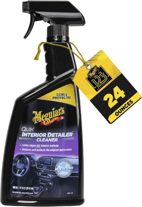 Picture of Meguiar's Quik Interior Detailer Cleaner, 24 Oz | Cleans & Refresh Car Interiors, Use On Plastics, Leather & Rubber, Dashboards, Trim In Cars, Trucks & Suvs