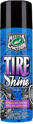 Picture of Turtle Wax X Mister Cartoon 54252 Tire Shine, Deep Black "Like New" Appearance, Water Resistant Formula, UV Protection, Perfect for Cars, Trucks, and SUVs, 14 oz.
