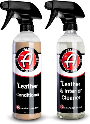 Picture of Adam's Polishes Leather Care Kit - Leather Cleaner & Conditioner Car Cleaning Supplies | UV Protection for Interior Accessories Steering Wheel Seat Dash Vinyl Shoe Polish Jacket