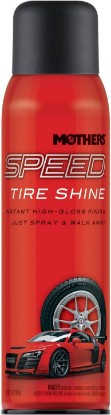 Picture of Mothers Speed Tire Shine, 15 oz. Aerosol (16915) | Long-Lasting, High-Gloss “Just Dressed” Finish, No Sling, Browning or Run, Fast & Easy Application, Premium Silicones