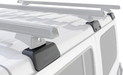 Picture of Rhino-Rack Jeep Wrangler JL Unlimited 4 Door Hard Internal Structural Roof Rack/Bare Backbone 3 Base Mounting System in Black