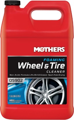 Picture of Mothers Foaming Wheel & Tire Cleaner, 1 Gallon (05902) | Foaming Action Lifts Brake Dust & Grime, Safe for Factory-Coated Wheels, Restores, Cleans, Finishes Fast, Spot-Free Rinse