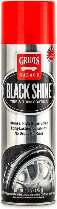 Picture of Griot's Garage Black Shine Tire and Trim Coating, Water-Resistant Dressing, Provides a High-Gloss Finish, Rain, and UV Protection, 10938, 15oz