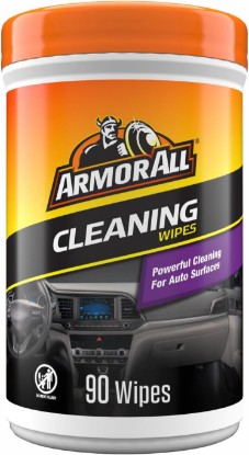 Picture of Armor All Car Cleaning Wipes, 90 Count Canister, Car Wipes | Lint-free car dashboard cleaner for dashboards, vinyl, clear plastics, carpet and fabric; not for glass or leather