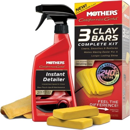 Picture of Mothers California Gold 3 Clay Bar Complete Kit, 3 80-gram Clay Bars, 07240 | Removes Contaminants, Restores Brilliance & Smoothness of Paint