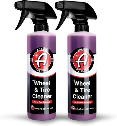 Picture of Adam's Polishes Wheel & Tire Cleaner (16oz, Pack of 2) - Professional All in One Tire & Wheel Cleaner Car Wash Well Cleaning Spray for Car Detailing, Safe On Most Rim Finishes