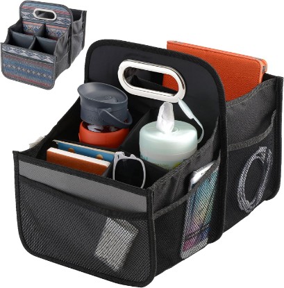 Picture of High Road Car Caddy Organizer with Cup Holders and Easy Carry Handle | Front Seat Organizer for Adults and Backseat Car Organizer for Kids Keeps Car Seats Clutter Free