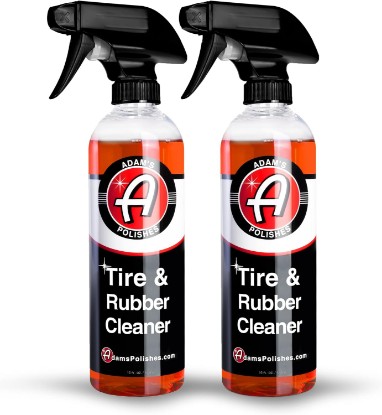 Picture of Adam's Polishes Tire & Rubber Cleaner (2-Pack) - Removes Discoloration from Tires Quickly - Works Great on Tires, Rubber & Plastic Trim, and Rubber Floor Mats