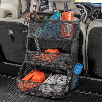 Picture of Car Storage Organizer – 3-Bin Hanging Organizer for SUV Trunk or Car Seat | High Road's Multipurpose Car Organizer Holds Driving Essentials, Kids Trip Needs or Emergency and Cleaning Supplies