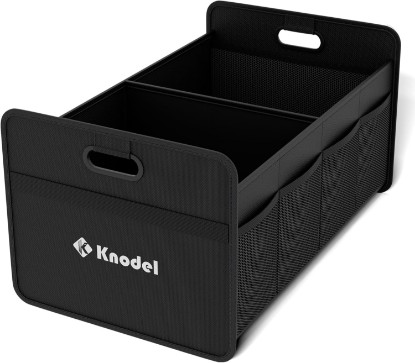 Picture of K KNODEL Foldable Trunk Storage Organizer for Car and Suv (Small, Black) | Collapsible Car Storage Organizer, Car Organizers and Storage for Sedan, Cargo Organizer, Car Bin, Basket,Bag, Organization