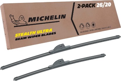 Picture of MICHELIN 19-2620SUBA Stealth Ultra Twin Pack 26 &20 inch Wiper Blade Fits Select Toyota, Dodge, Chrysler, ford, Volvo, BMW, Acura, Lincoln, Lexus, Hyundai, Model Years (2 Pack)