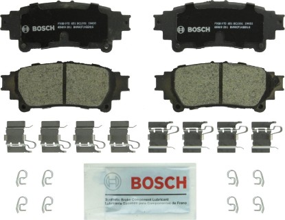 Picture of BOSCH BC1391 QuietCast Premium Ceramic Disc Brake Pad Set - Rear | Compatible with Select Lexus GS200t, GS350, GS450h, IS300, IS350, RC350, RX350, RX450h; Toyota Highlander, Prius, Sienna+More