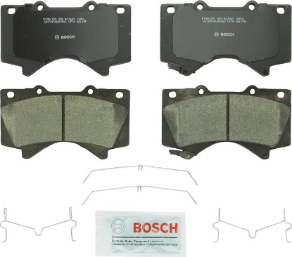 Picture of BOSCH BC1303 QuietCast Premium Ceramic Disc Brake Pad Set - Front | Compatible with Select Lexus LX570; Toyota Land Cruiser, Sequoia, Tundra