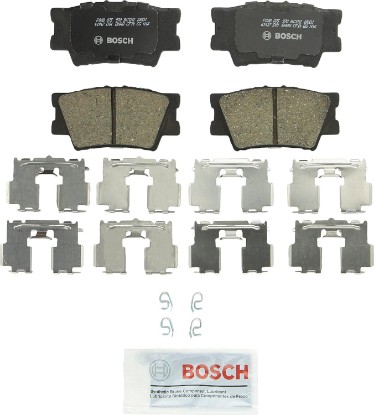 Picture of BOSCH BC1212 QuietCast Premium Ceramic Disc Brake Pad Set - Rear | Compatible with Select Lexus ES300h, ES350, HS250h; Pontiac Vibe; Toyota Avalon, Camry, Matrix, RAV4
