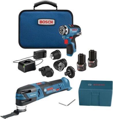 Picture of Bosch GXL12V-270B22 12V Max Brushless 2-Tool Cordless Drill Kit | Cordless Drill/Driver versatility, compact drill combo kit, 5-in-1 Flexiclick, Starlock multi tool kit