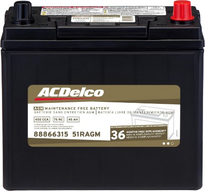 صورة ACDelco Gold 51RAGM (88866315) 36 Month Warranty AGM BCI Group 51R Car Battery