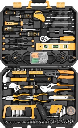 صورة DEKOPRO 228 Piece Socket Wrench Auto Repair Tool Combination Package Mixed Tool Set Hand Tool Kit with Plastic Toolbox Storage Case