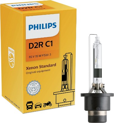 صورة PHILIPS Automotive Lighting D2R Authentic Xenon HID Headlight Bulb with 4200K Intense White Light, Fits Select High Beam and Low Beam Positions, 1 Pack