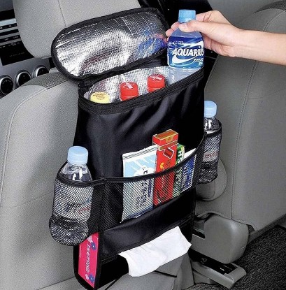 صورة AUTOARK Standard Car Seat Back Organizer,Multi-Pocket Travel Storage Bag(Heat-Preservation),AK-002