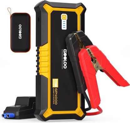 صورة GOOLOO GP4000 Jump Starter - 4000A 12V Car Battery Jumper Starter Portable | SuperSafe Lithium Jump Box - Auto Battery Booster Power Pack - Spark-Proof - LED Light - For All Gas & 10 Diesel Engines