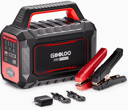 Picture of GOOLOO GT Truck PRO 10000A & 64000mAh Jump Starter with 65W Fast Charge | Supersafe 12V Car Battery Jumper Starter Portable - LiFePO4 Power Pack - 36 mo. Standby - LED Light - For All Gas 12L Diesel