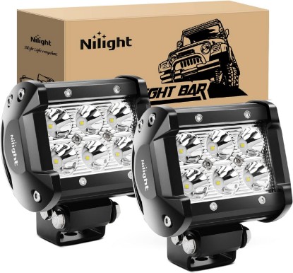 Picture of Nilight Led Pods 2Pcs 18W 1260LM Spot Off Road Lights Super Bright Driving Fog Boat Lamp Work Lighting Bar for Trucks Van Camper Wagon Car Pickup Golf Cart ATV UTV SUV Boat 4x4