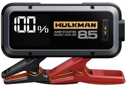 Picture of Hulkman Alpha85 Smart Portable Jump Starter, 2000A Battery Booster Pack with LED Display, Flashlight, 74Wh Power Bank & Jumper Cable, 12V Jump Box for up to 8.5L Gas & 6.0L Diesel, Cars, SUVs & Trucks ClimatePartner certified