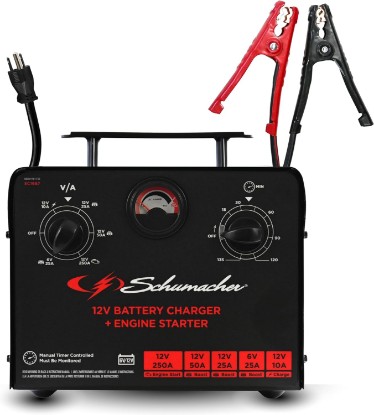 Picture of Schumacher Electric 6V/12V Time Controlled Battery Charger & Engine Starter - Precision Controlled Charger with 135-minute Timer & Overload Protection - 250 Cranking Amps & 3 Boost Modes - SC1667