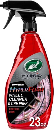 Picture of Turtle Wax Hybrid Solutions HyperFoam Wheel & Tire Cleaner, 23 oz. (1 Pack) | Removes Dirt, Iron, Brake Dust & Tire Browning, High-Foaming Formula, Perfect Prep for Tire Shine, Safe for All Wheels