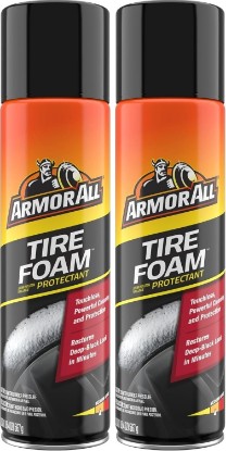 Picture of Armor All Tire Foam, Tire Cleaner Spray for Cars, Trucks, Motorcycles, 20 Oz Each, 1.25 Pound (Pack of 2)