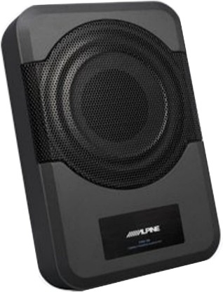 صورة Alpine 8" Amplified Subwoofer (PWE-S8) 120W Compact Powered 8" Car Subwoofer for Under or Behind The Seat